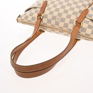 Louis Vuitton Azur Damier Tote White Bag Canvas Totally